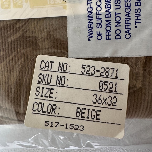 Vintage Levis 517 Corduroy Pants Mens 36x32 Tan Bootcut Cowboy USA Deadstock NWT - Picture 2 of 5